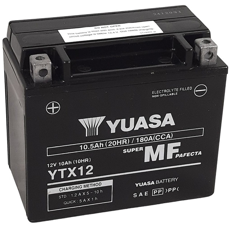 Batterie YUASA YTX12 FA 12 Volts 10 Ah