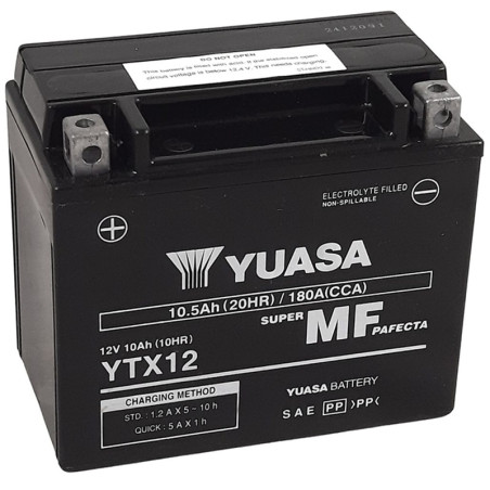 Batterie YUASA YTX12 FA 12 Volts 10 Ah