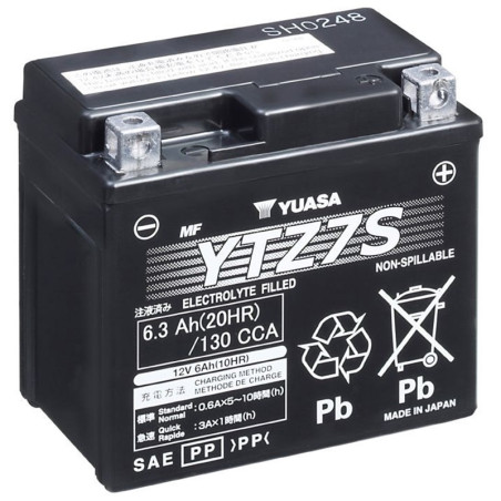 Batterie YUASA YTZ7S 12 Volts 6 Ah