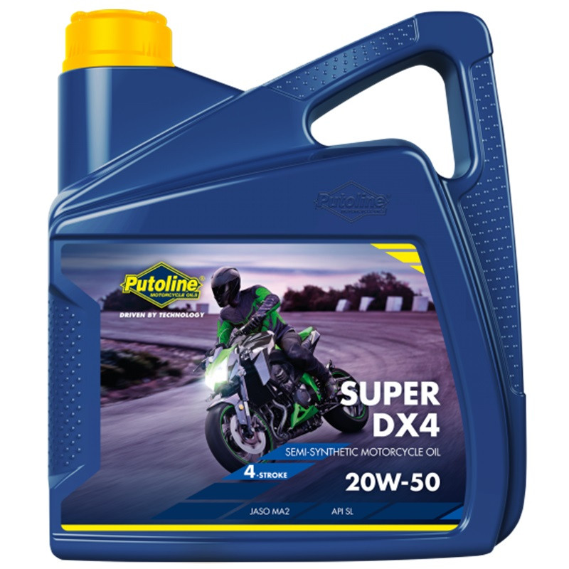 Huile Moteur 4T Putoline Super DX4 Semi Synthétique 20W50 - Bidon de 4 Litres