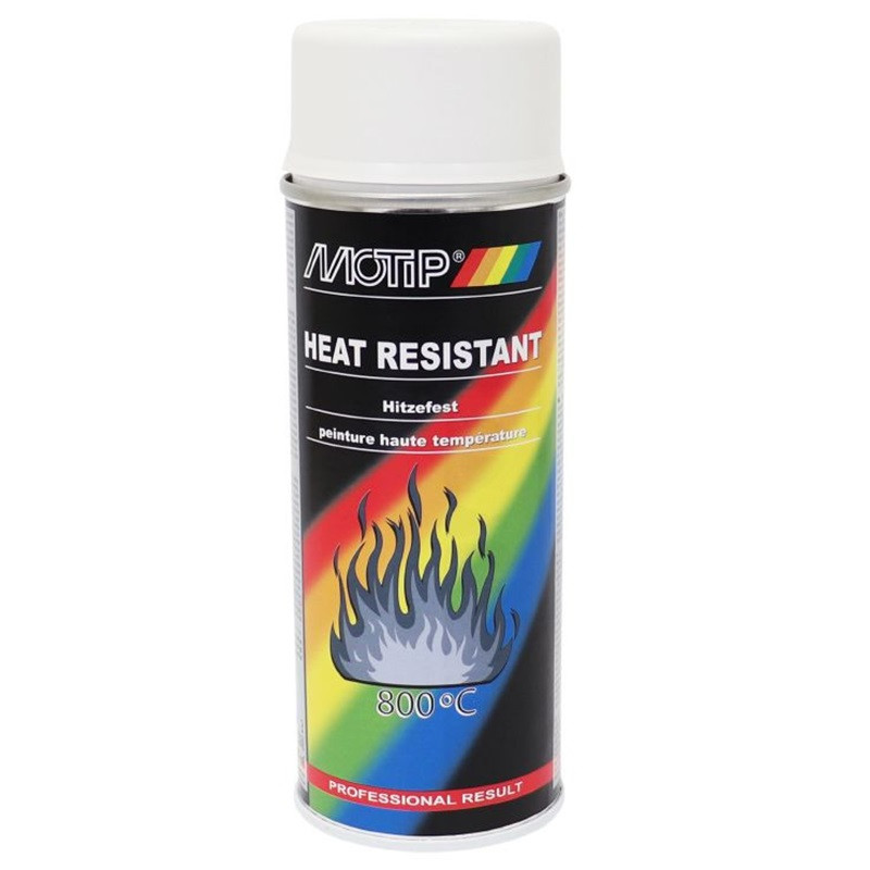 Bombe de Peinture Haute Température 800°C Blanc Motip
