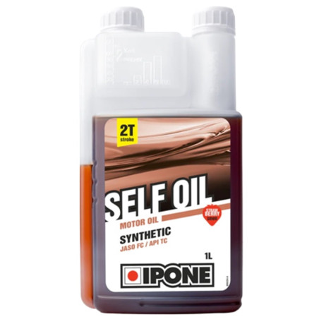 Huile Moteur 2T IPONE Self Oil Semi Synthétique Senteur Fraise - Bidon de 1 Litre