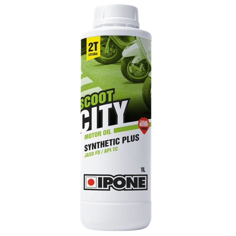 Huile Moteur 2T IPONE Scoot City Semi Synthétique Senteur Fraise - Bidon de 1 Litre