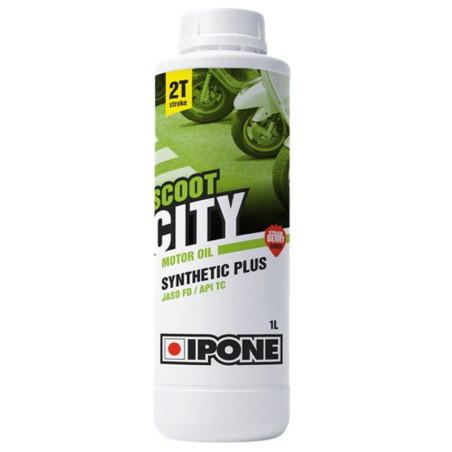 Huile Moteur 2T IPONE Scoot City Semi Synthétique Senteur Fraise - Bidon de 1 Litre