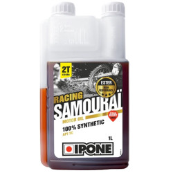 Huile Moteur 2T IPONE Samouraï Racing 100% Synthétique Senteur Fraise - Bidon de 1 Litre