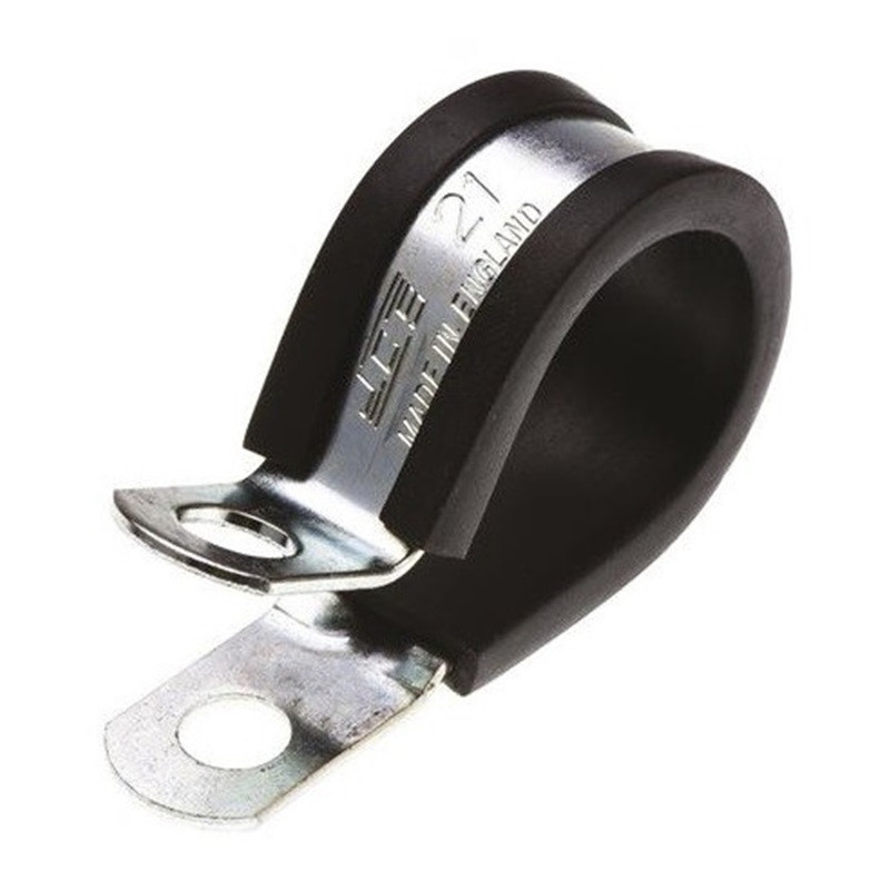 Collier de Fixation en Acier avec Revêtement en Caoutchouc Noir