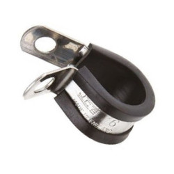 Collier de Fixation en Acier avec Revêtement en Caoutchouc Noir