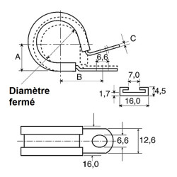 Coffret de 104 Colliers de Fixation en Acier avec Revêtement en Caoutchouc Noir