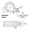 Coffret de 104 Colliers de Fixation en Acier avec Revêtement en Caoutchouc Noir
