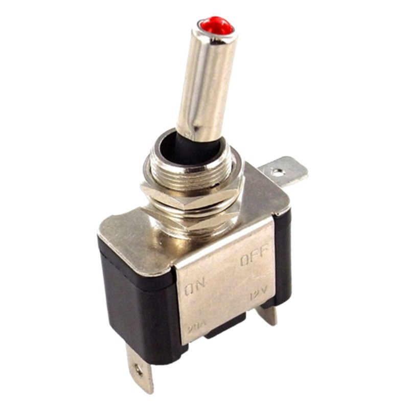 Interrupteur à Levier 2 Positions ON-OFF avec Voyant LED Rouge
