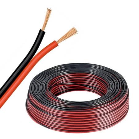 Fil Électrique Souple Rouge & Noir 2.5 mm² - Vendu au Mètre