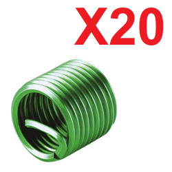 Sachet de 20 Filets Rapportés Böllhoff Helicoil M6 x 1 mm