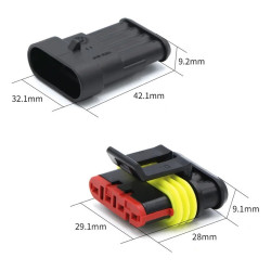 Connecteur Électrique Étanche 4 contacts