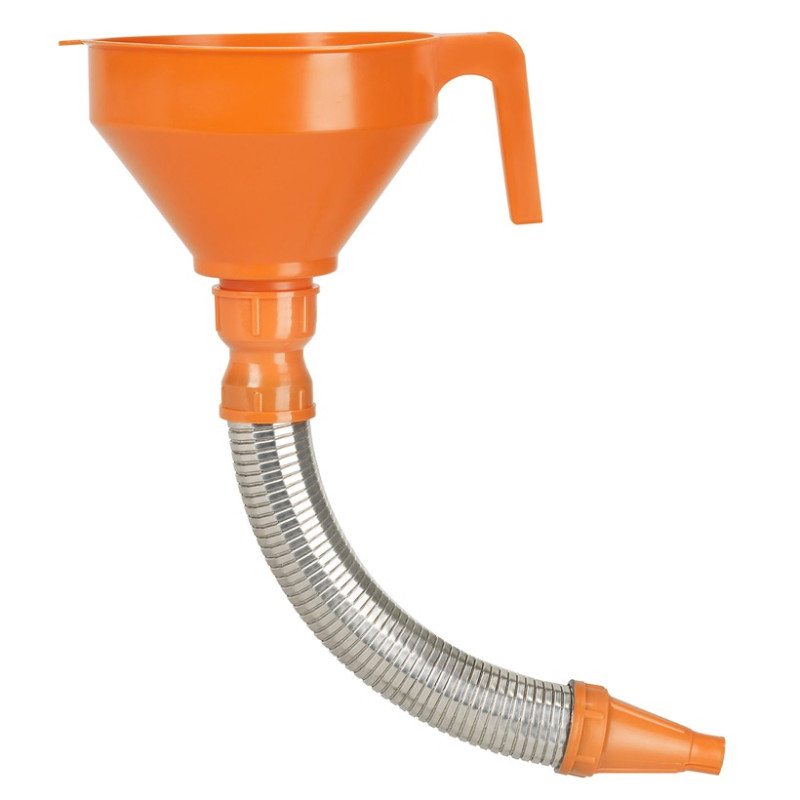 Entonnoir en Plastique Pressol Orange Ø 160 mm avec Flexible Métal