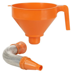 Entonnoir en Plastique Pressol Orange Ø 160 mm avec Flexible Métal