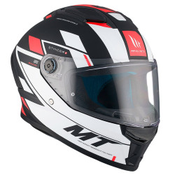 Casque Intégral MT Helmets Stinger 2 Zivze Noir / Blanc / Rouge Mat