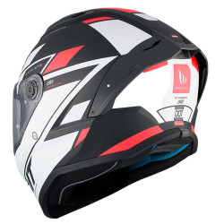Casque Intégral MT Helmets Stinger 2 Zivze Noir / Blanc / Rouge Mat