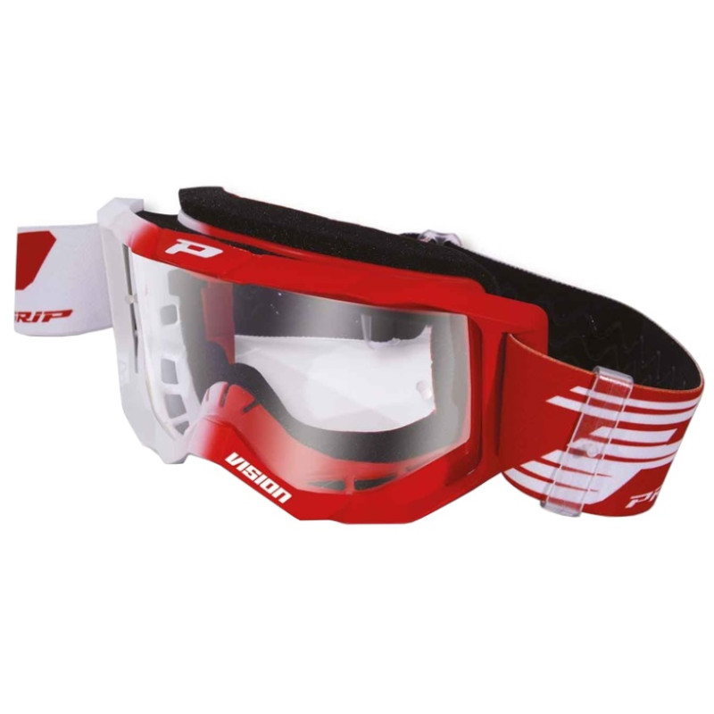 Masque Cross Progrip 3300 Vision Rouge / Blanc
