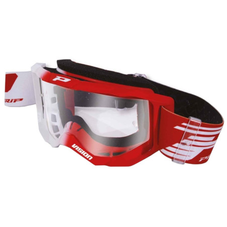 Masque Cross Progrip 3300 Vision Rouge / Blanc