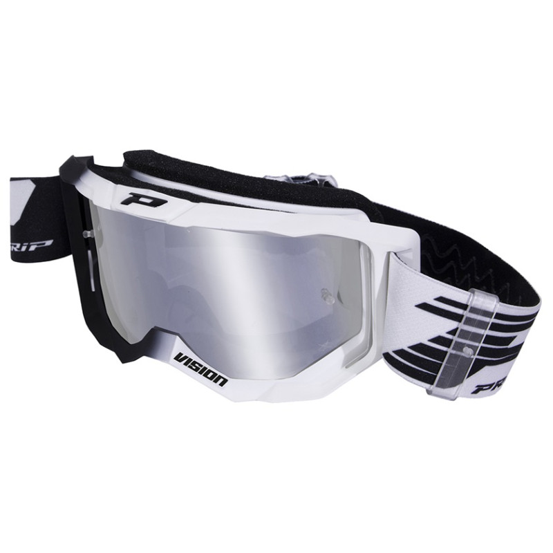 Masque Cross Progrip 3300 Vision Mirror Noir / Blanc