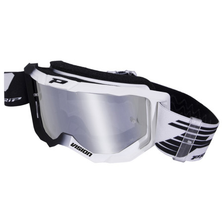 Masque Cross Progrip 3300 Vision Mirror Noir / Blanc
