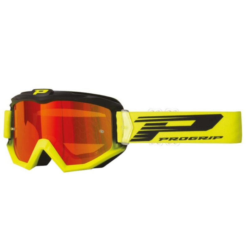 Masque Cross Progrip 3201 Atzaki Mirror Jaune Fluo / Noir