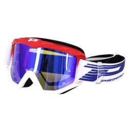 Masque Cross Progrip 3201 Atzaki Mirror Rouge / Blanc
