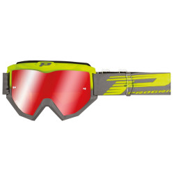 Masque Cross Progrip 3201 Atzaki Mirror Jaune Fluo / Gris
