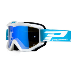 Masque Cross Progrip 3201 Atzaki Mirror Blanc / Bleu
