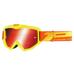 Masque Cross Progrip 3201 Atzaki Mirror Jaune Fluo / Orange