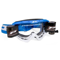 Masque Cross Progrip 3450 Riot Roll-Off Bleu / Blanc