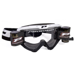 Masque Cross Progrip 3450 Riot Roll-Off Blanc / Noir