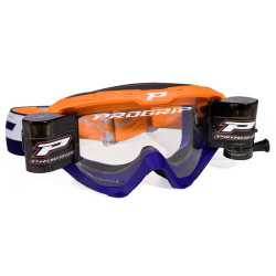 Masque Cross Progrip 3450 Riot Roll-Off Orange Fluo / Bleu