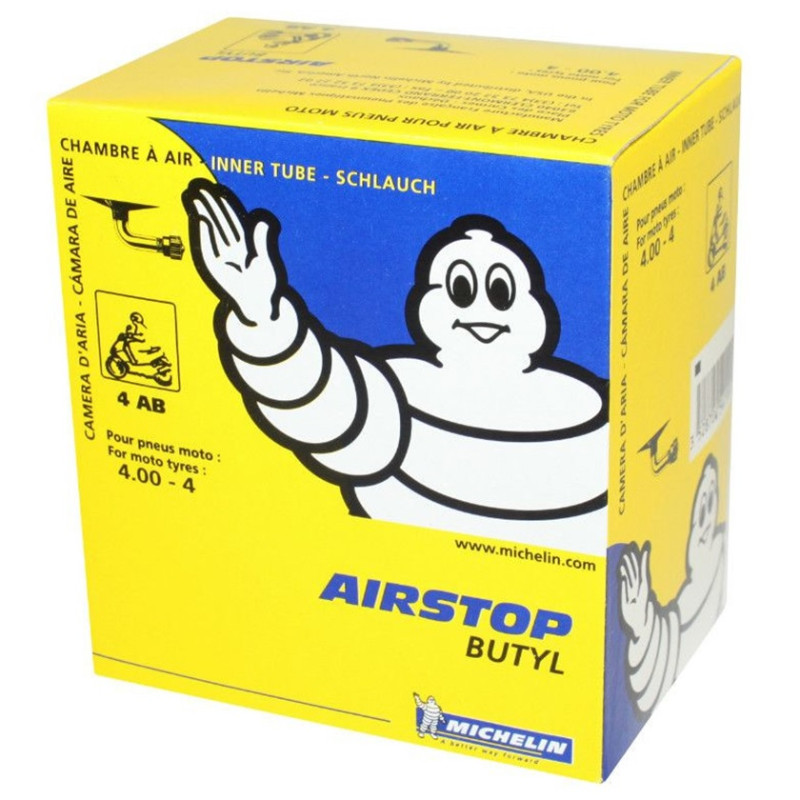 Chambre à Air MICHELIN 4AB Scooter 4.00-4 Valve Coudée 90°