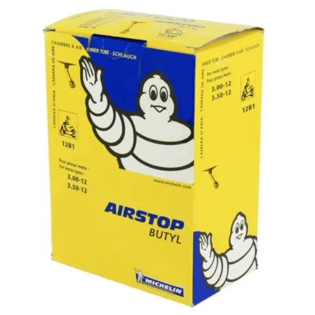 Chambre à Air MICHELIN 12B1 Scooter 3.00-12 ou 3.50-12 Valve Coudée 150°