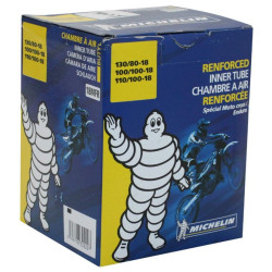 Chambre à Air MICHELIN 18MFR Renforcée Moto 100/100-18 ou 130/80-18 Valve TR4