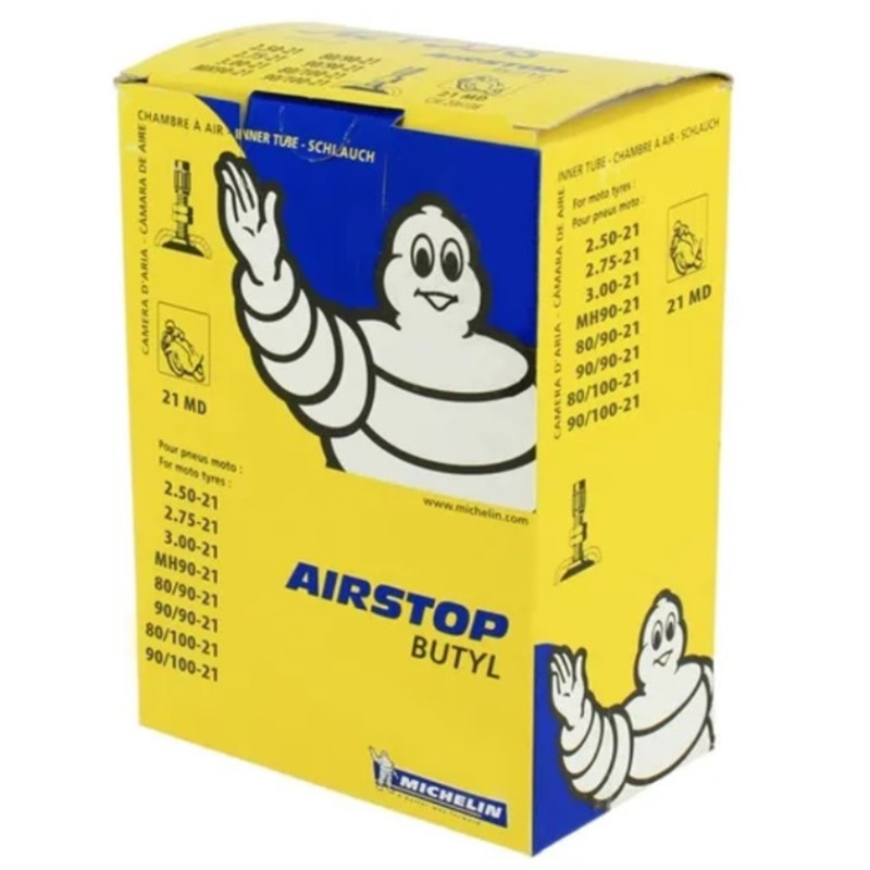 Chambre à Air MICHELIN 21MD Moto 3.00-21 ou 90/100-21 Valve TR4
