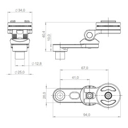 Support de Téléphone Portable SP Connect SPC / SPC+ Noir pour Pontet de Guidon