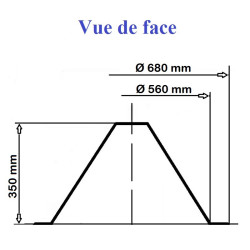 Balise de Piste Tronconique Blanche