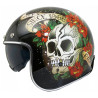 Casque Jet MT Helmets Le Mans 2 SV Skull & Roses Noir
