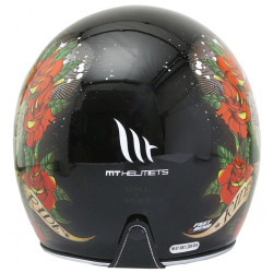 Casque Jet MT Helmets Le Mans 2 SV Skull & Roses Noir