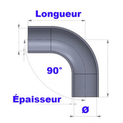 Durite Silicone Coudée 90° Noir - Silicon Hoses