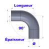 Durite Silicone Coudée 90° Noir - Silicon Hoses