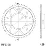 Couronne Acier Supersprox 60 Dents Pas 428 pour Aprilia RS4 125 et Tuono 125