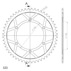 Couronne Acier Supersprox 53 Dents Pas 520 pour Husqvarna TC449