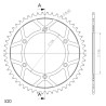 Couronne Acier Supersprox 53 Dents Pas 520 pour Husqvarna TC449
