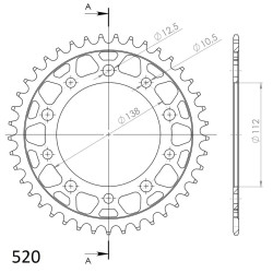 Couronne Acier Supersprox 41 Dents Pas 520 pour Honda NC 750 X