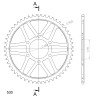 Couronne Acier Supersprox 52 Dents Pas 530 pour Suzuki 1100 GSX-F