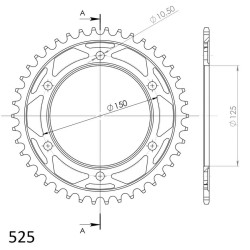Couronne Acier Supersprox 42 Dents Pas 525 pour KTM Adventure 950 à 1190 / Super Adventure 1290