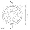 Couronne Acier Supersprox 50 Dents Pas 428 pour Yamaha TW 125 / XT 125 / TW 200